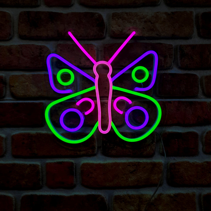 vlinder neon lamp - neon verlichting - neon voor slaapkamer - neonlicht 