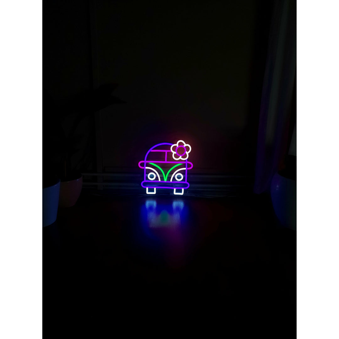 Hippie busje neonlamp neon lamp - neonlicht - neonverlichting - neon
