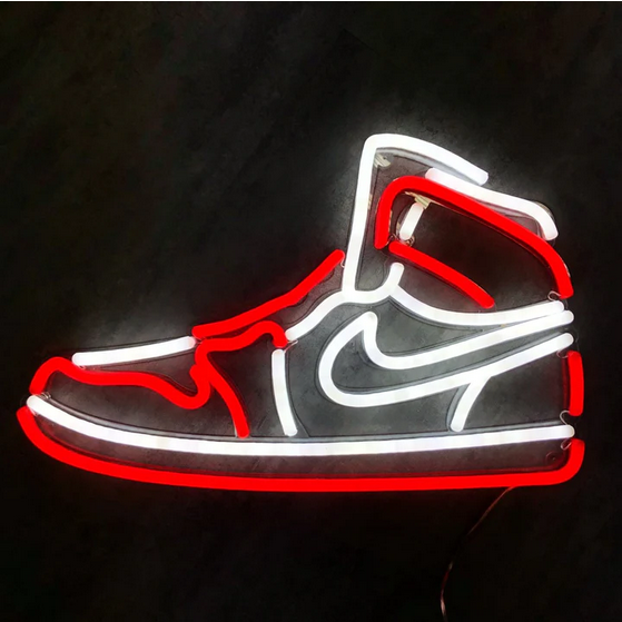 Air Jordan 1 rood LED Neon lamp