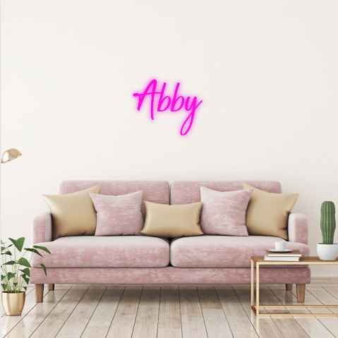 abby neonbord neon naam