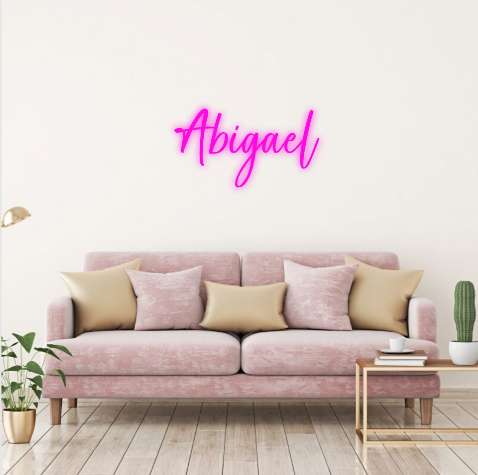 abigael neonbord neon naam tekst neon sign