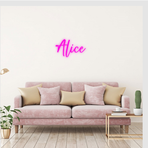 Alice naam tekst neonbord neon sign