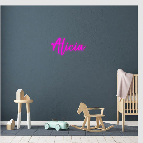 Alica naam tekst neonbord neon sign
