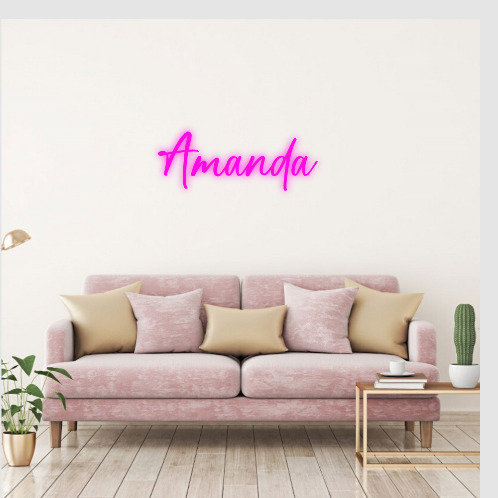 Amanda neon lamp neon sign tekst naam neonbord