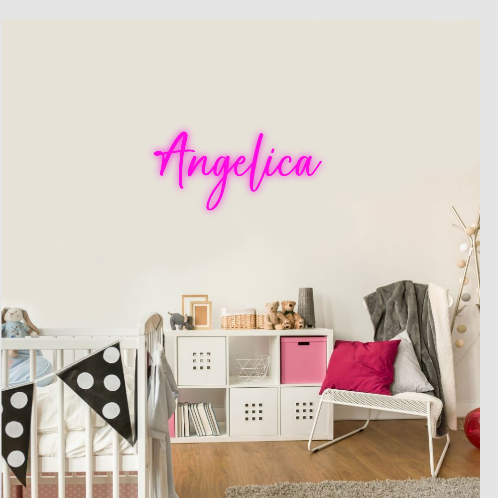 Angelica neon lamp neon sign tekst naam neonbord