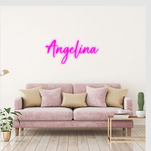 Angelina neon lamp neon sign tekst naam neonbord