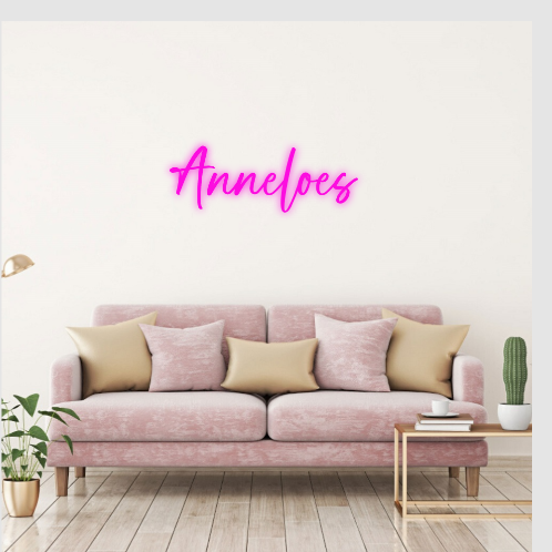 Anneloes neon lamp neon sign tekst naam neonbord