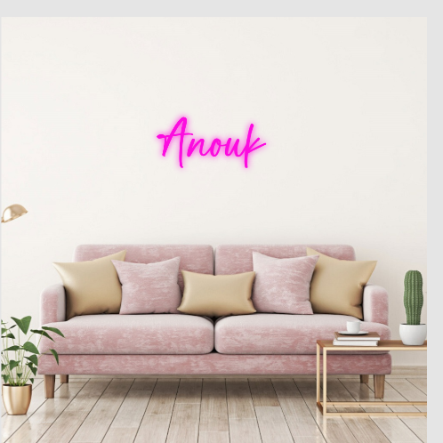 Anouk neon lamp neon sign tekst naam neonbord