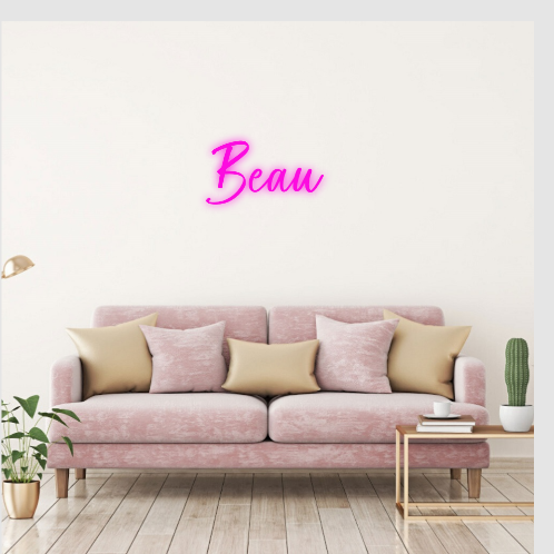 Beau neon lamp neon sign tekst naam neonbord