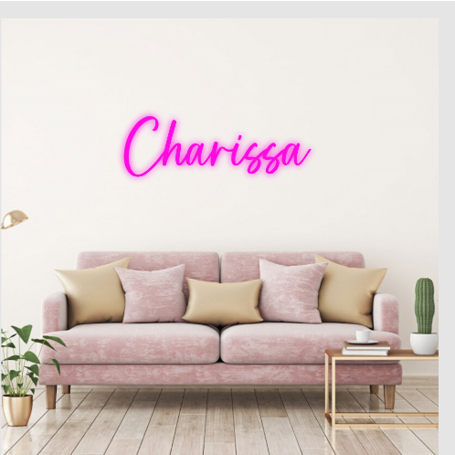Charissa neon lamp naam neonbord