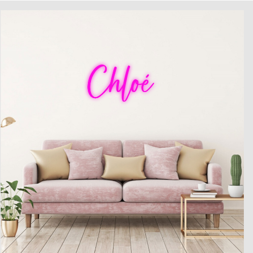 Chloé neon lamp naam neonbord