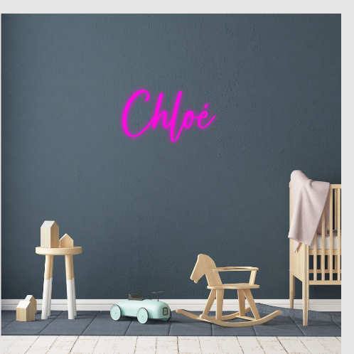 Chloé neon lamp naam neonbord