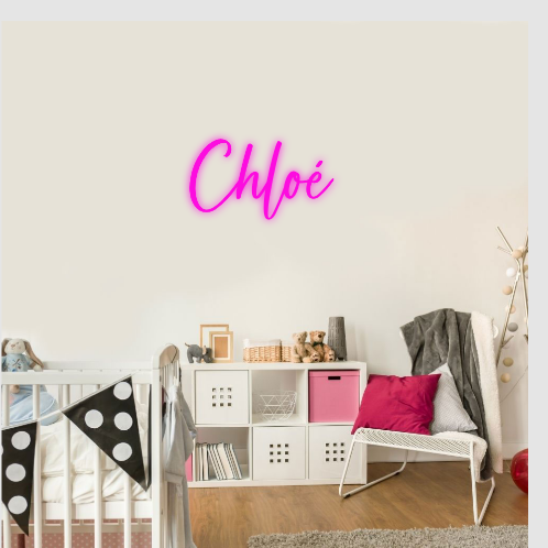 Chloé neon lamp naam neonbord