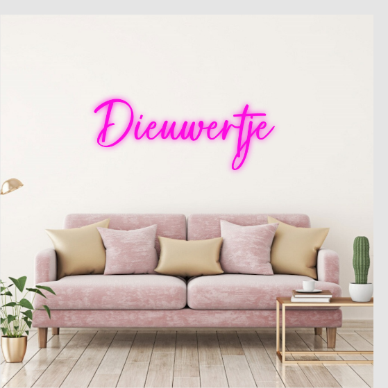 Dieuwertje neon lamp neon bord neon verlichting