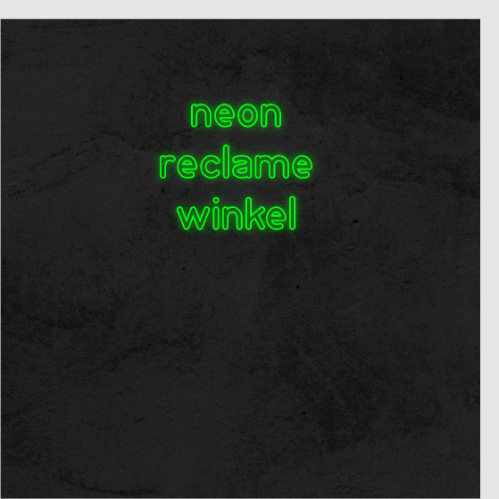 neon reclame winkel