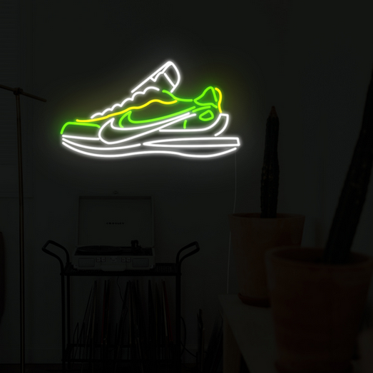 Sacai X VaporWaffle - sneaker neon lamp