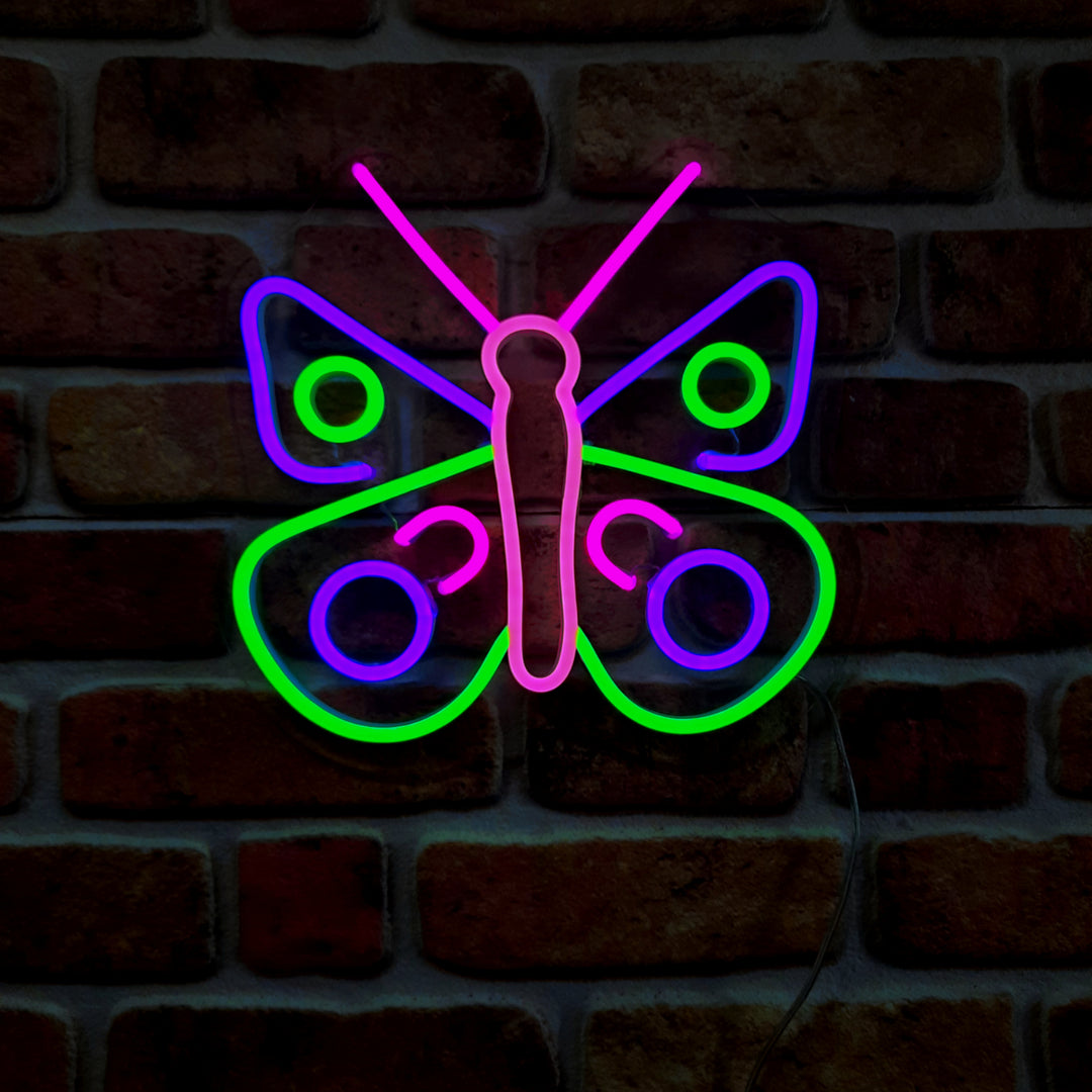 vlinder neon lamp - neon verlichting - neon voor slaapkamer - neonlicht 