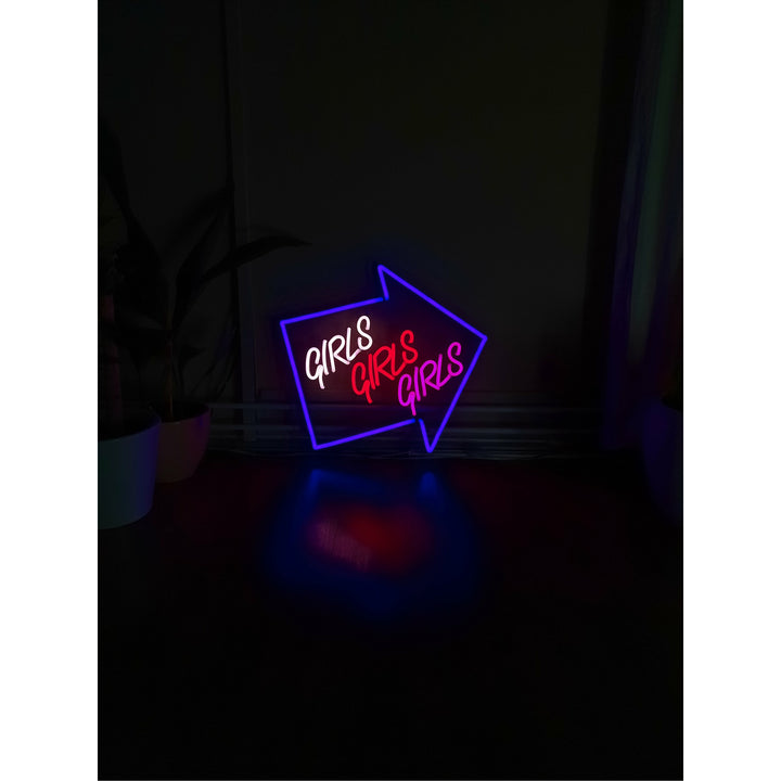 Girls girls  neon lamp - neonlicht - neonverlichting - neon