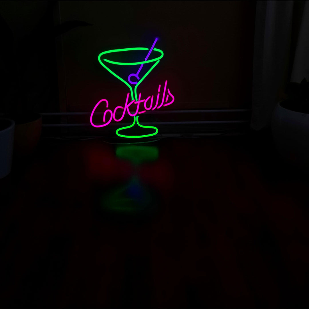 cocktails neon lamp - neon lamp - neonlicht - neonverlichting - neon