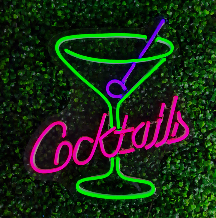 cocktails neon lamp - neon lamp - neonlicht - neonverlichting - neon