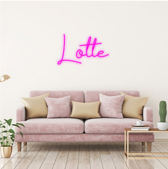 Lotte neon lamp