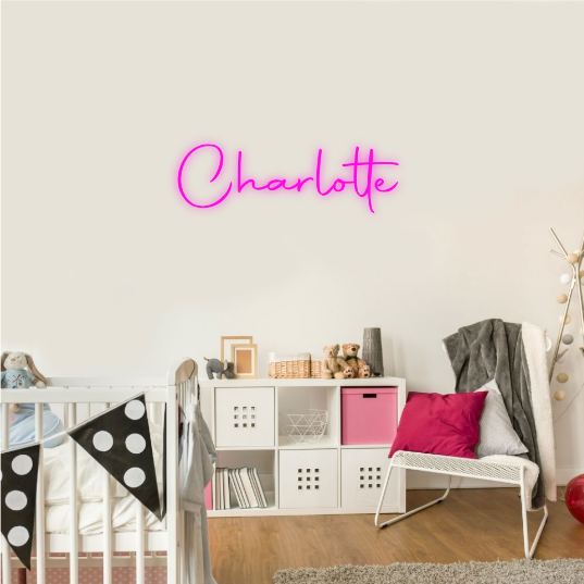 Charlotte neon lamp naam neonbord