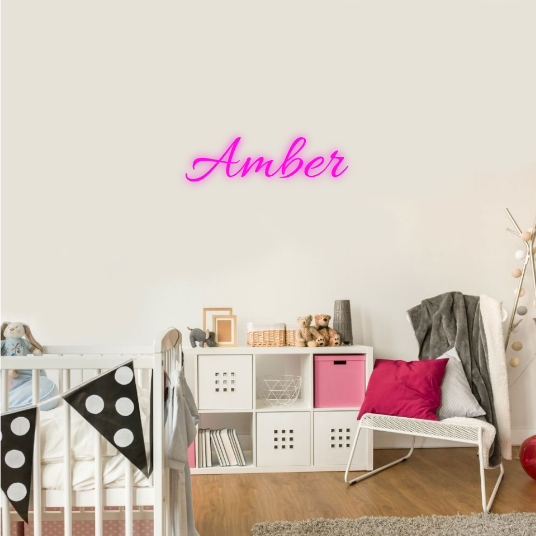 Amber neon lamp neon sign tekst naam neonbord