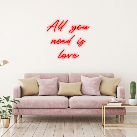 all you need is love neon lamp neon sign neonbord