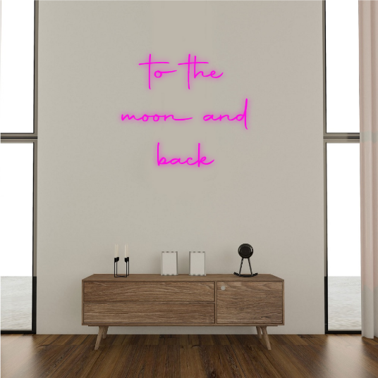 To the moon and back neon lamp neon verlichting neon bord