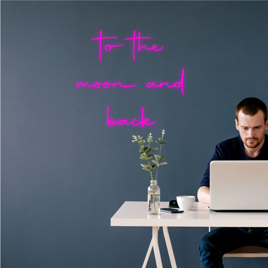 To the moon and back neon lamp