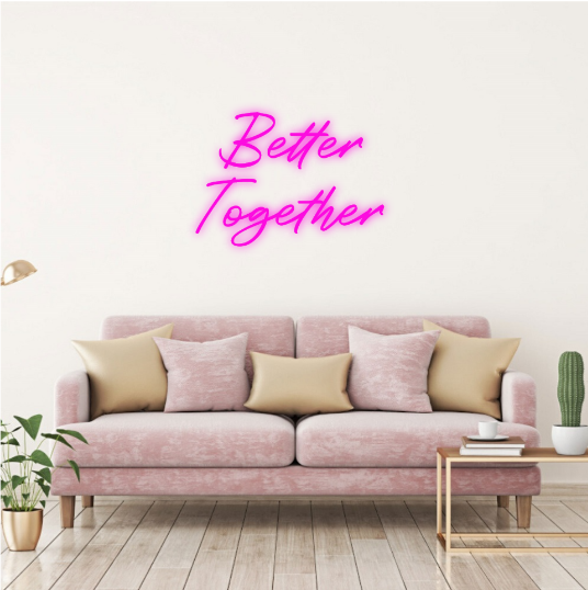 neonbord better together neon lamp neonverlichting