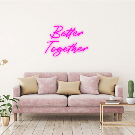 neonbord better together neon lamp neonverlichting