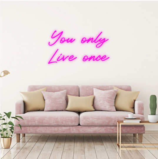 You only live once neon lamp