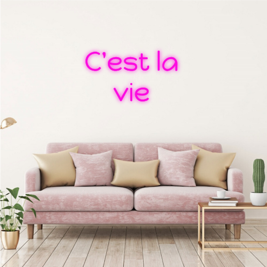 C'est la vie neon lamp neonbord