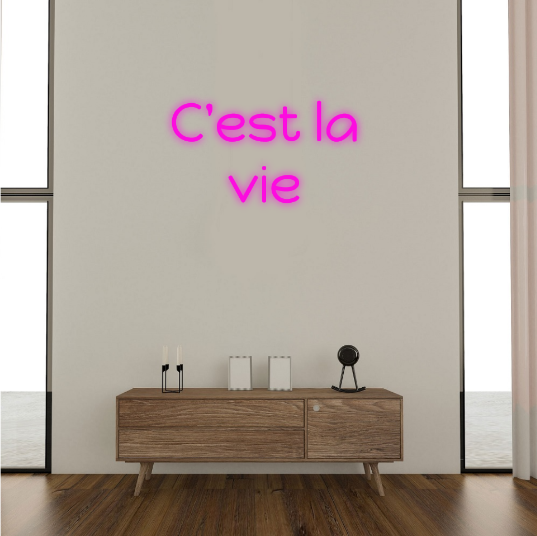 C'est la vie neon lamp neonbord
