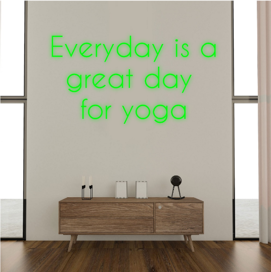yoga studio - neon lamp - neonverlichting - neonlicht - tekst neonlamp