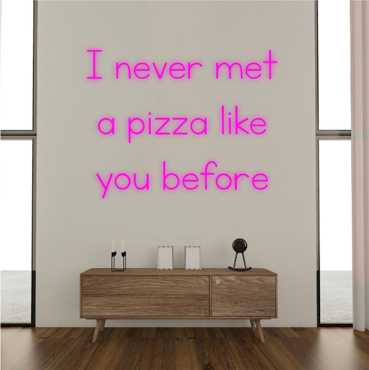 pizza tekst  neon lamp - neonlicht - neonverlichting - neon
