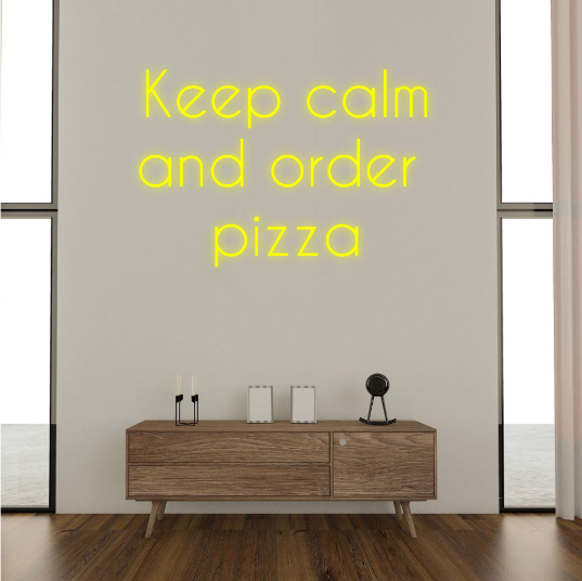 pizza tekst  neon lamp - neonlicht - neonverlichting - neon