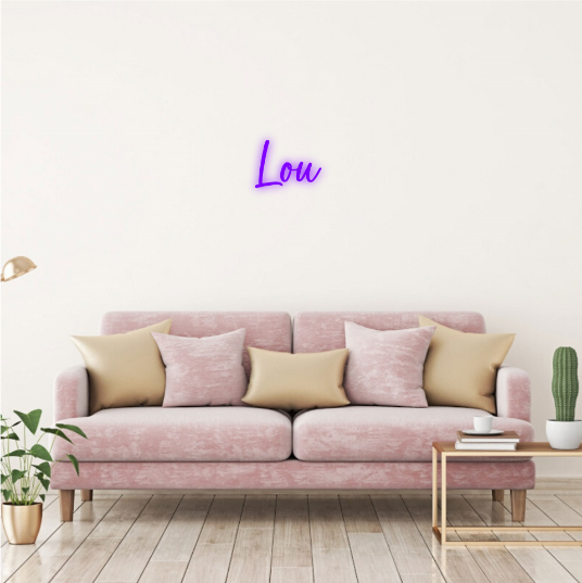 Lou Genderneutrale Naam Neon Lampe