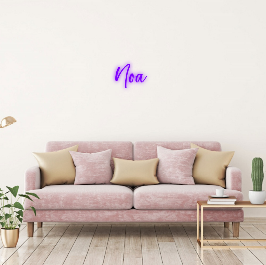 Noa Genderneutrale Naam Neon Lampe