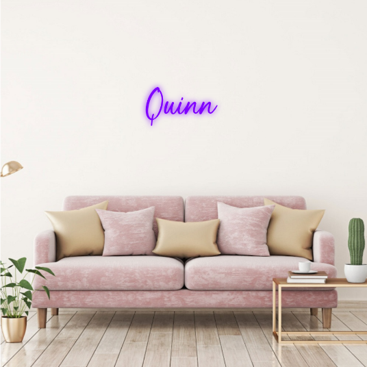 Quinn Genderneutrale Naam Neon Lampe