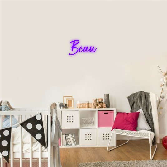 Beau neon lamp neon sign tekst naam neonbord