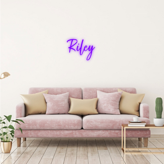 Riley gender neutral name neon lamp