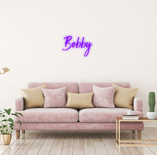 Bobby naam neon lamp neonbord