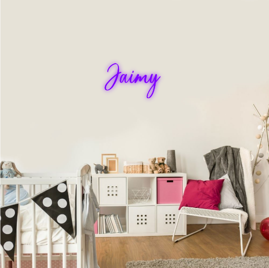 Jaimy Gender neutral name Neon Lamp