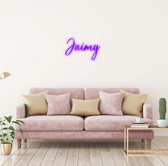 Jaimy Gender neutral name Neon Lamp