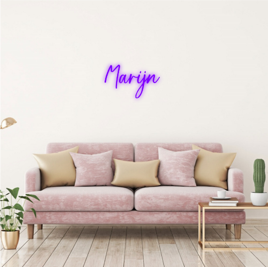 Marijn Gender Neutral Name Neon Lamp