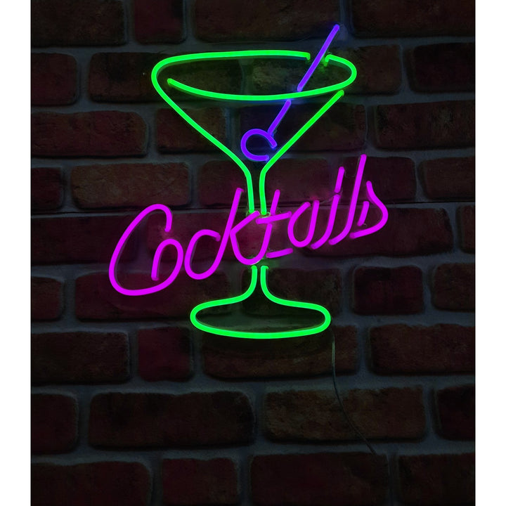 cocktails neon lamp - neon lamp - neonlicht - neonverlichting - neon