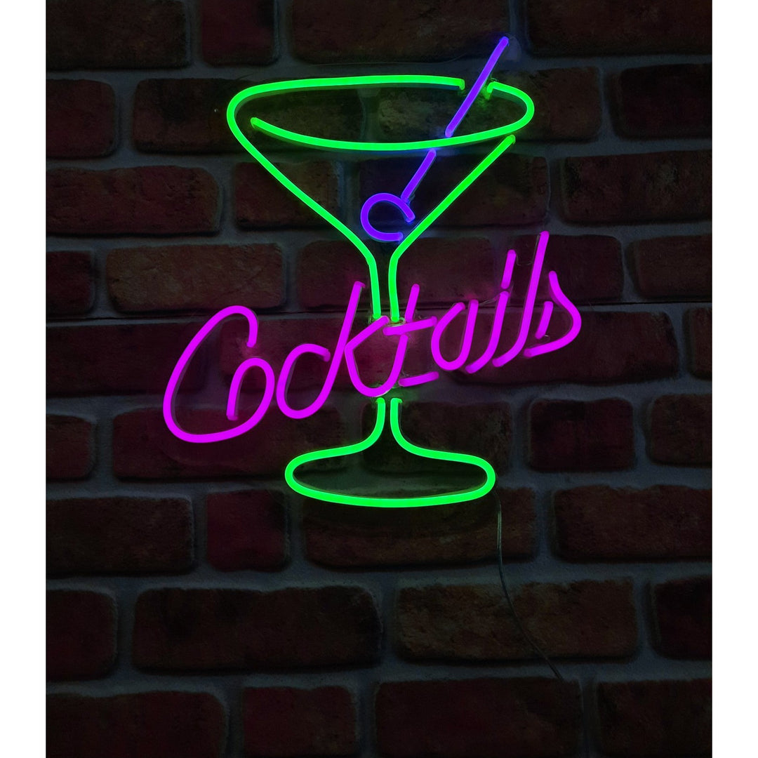 cocktails neon lamp - neon lamp - neonlicht - neonverlichting - neon